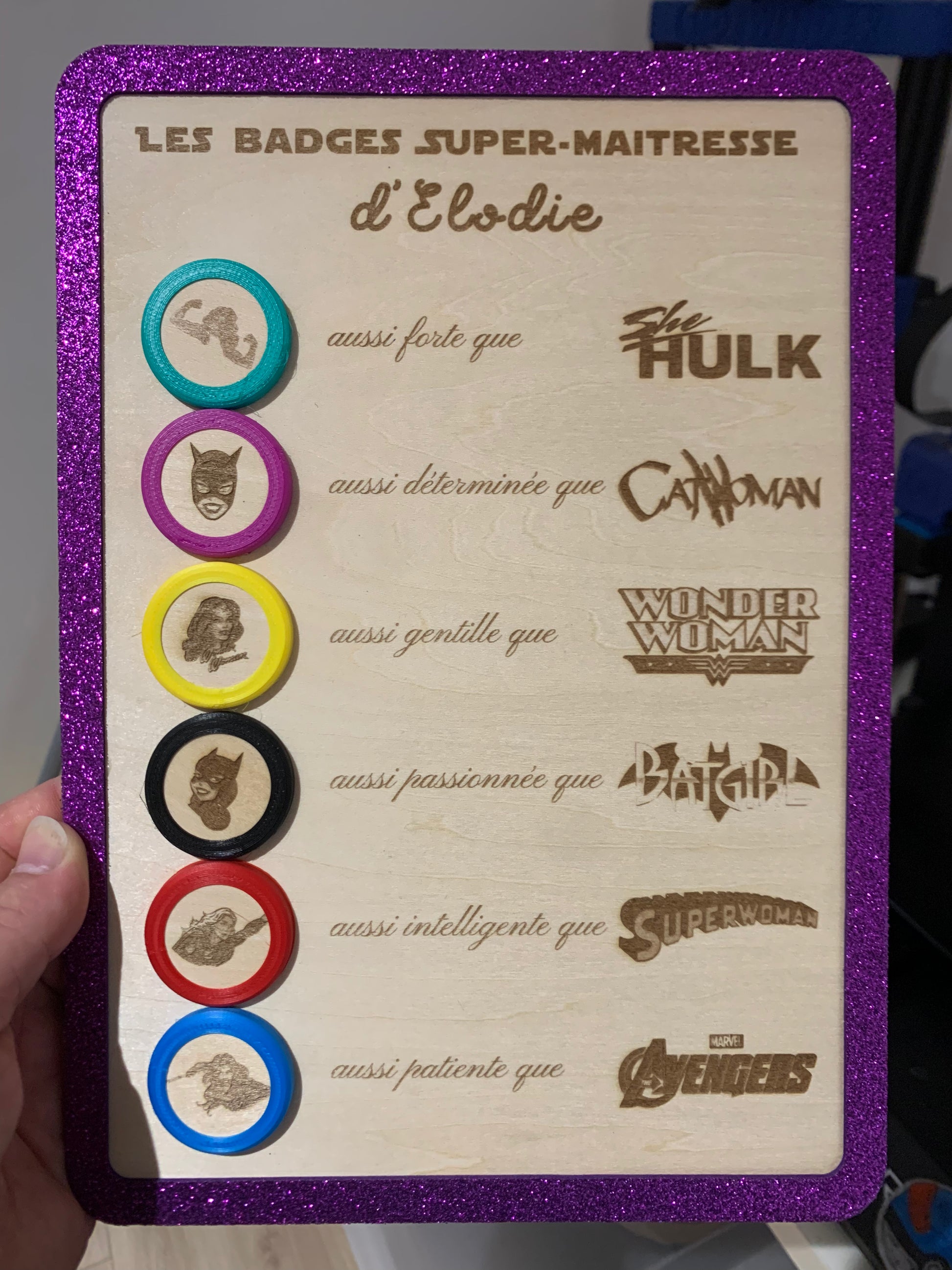Cadeau maîtresse/maitre super pouvoirs